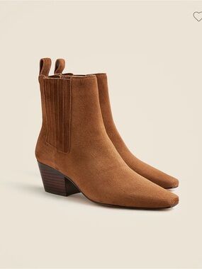 NWOT JCrew Suede Ankle Chelsea Boot - Tan